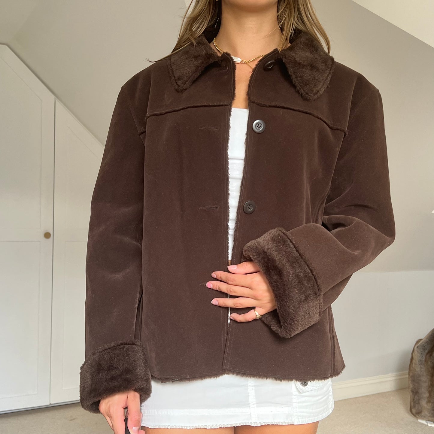 Faux fur Suede Jacket