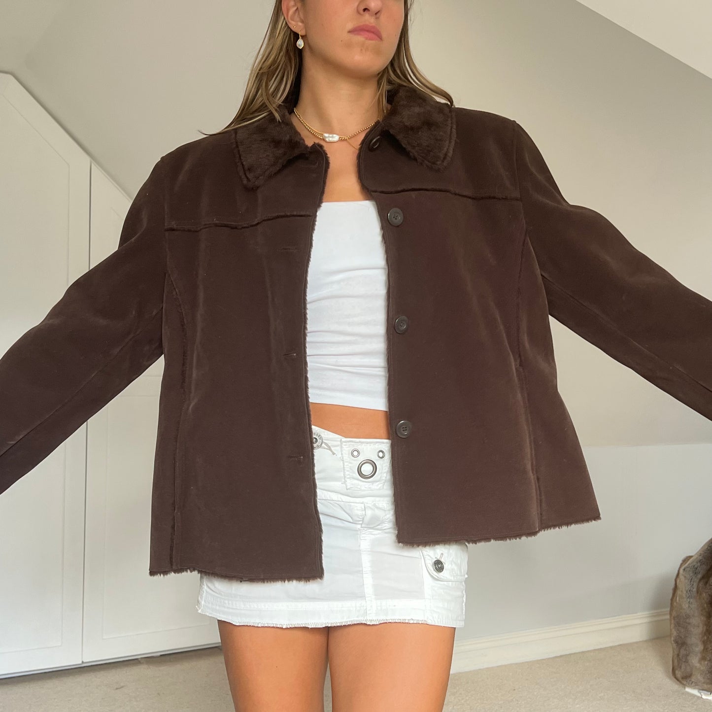 Faux fur Suede Jacket